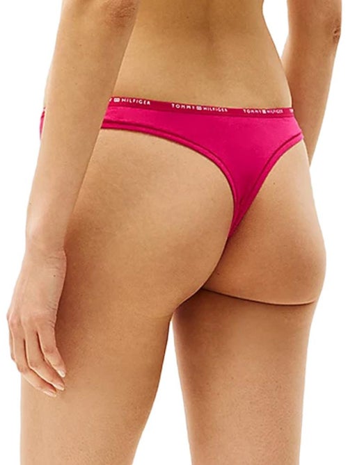 Cueca de Fio Dental Vermelha Tommy Hilfiger para Mulher UW0UW05741 - Kiabi Cueca de Fio Dental Vermelha Tommy Hilfiger para Mulher UW0UW05741 - Kiabi