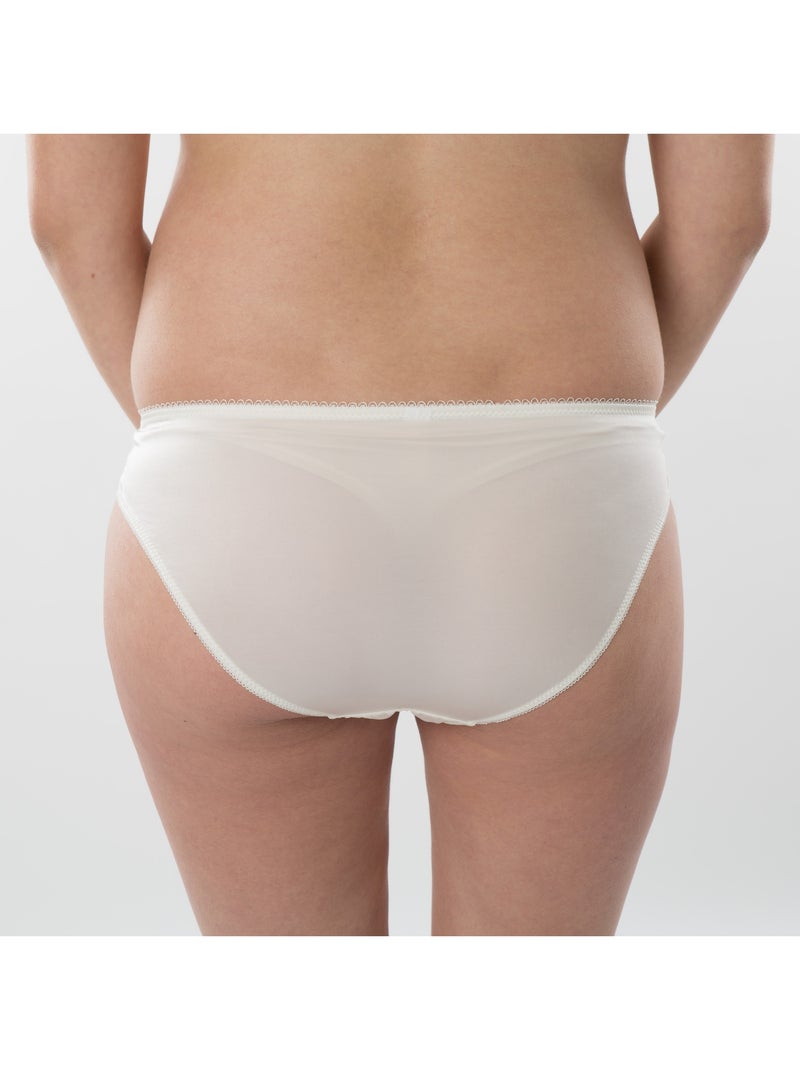 Cueca de maternidade angélique com renda 'bogema' Branco sujo - Kiabi