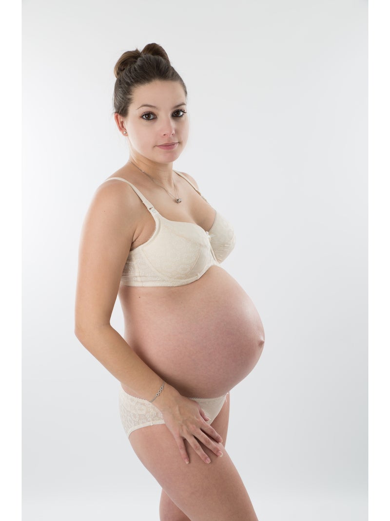 Cueca de maternidade emilie 'bogema' Bege claro - Kiabi