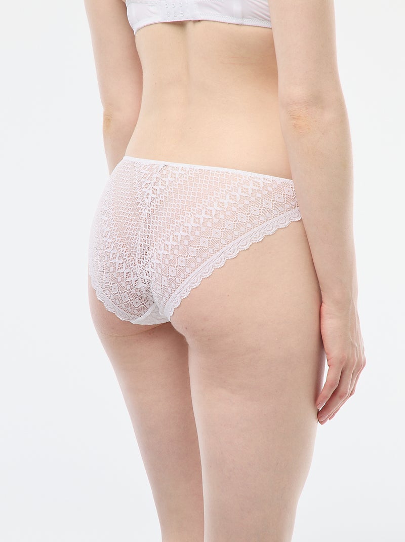 Cueca de renda Branco - Kiabi