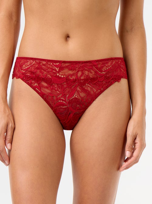 Cueca de renda com lantejoulas - Kiabi Cueca de renda com lantejoulas - Kiabi