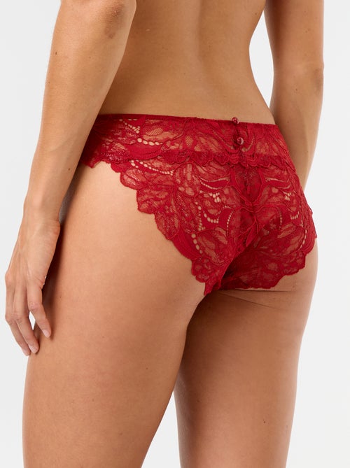 Cueca de renda com lantejoulas - Kiabi Cueca de renda com lantejoulas - Kiabi