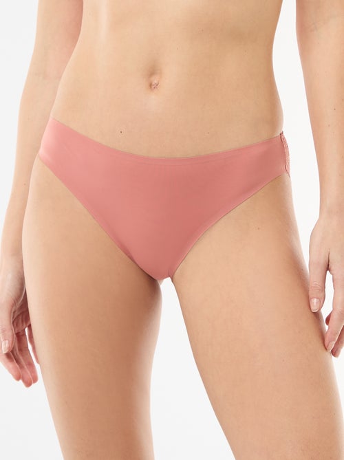 Cueca em microfibra e renda - Kiabi