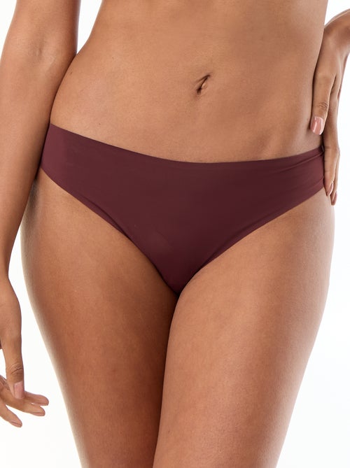 Cueca em microfibra e renda - Kiabi