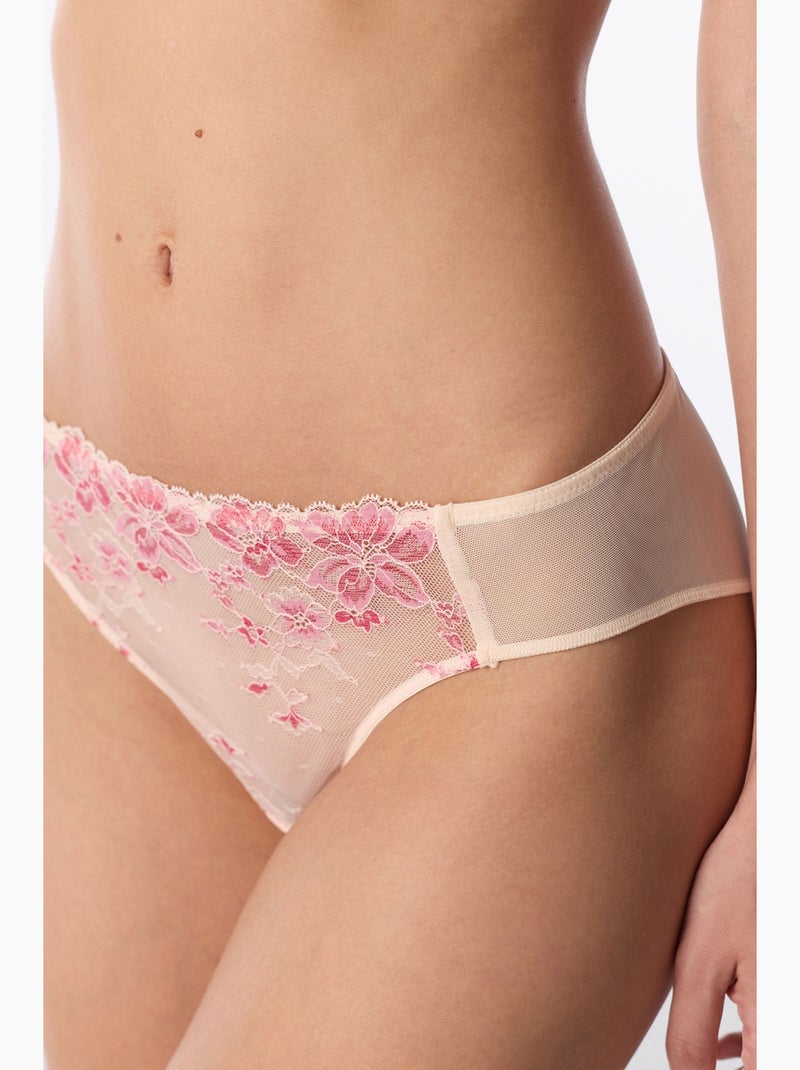 Cueca feminina floral penti Bege-argila - Kiabi