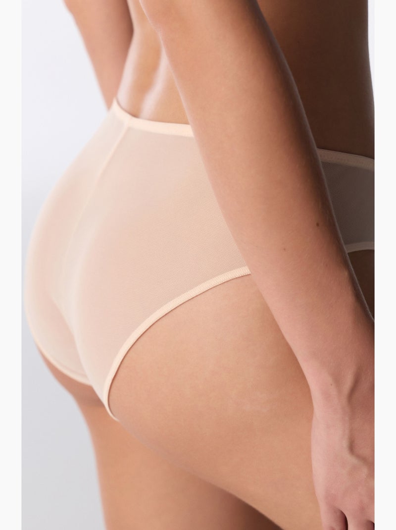 Cueca feminina floral penti Bege-argila - Kiabi