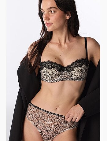 Cueca hipster cheeky com estampado de leopardo penti