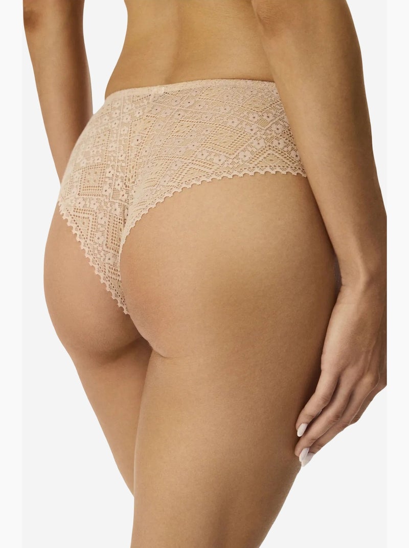 Cueca hipster em renda penti Rosa velho - Kiabi