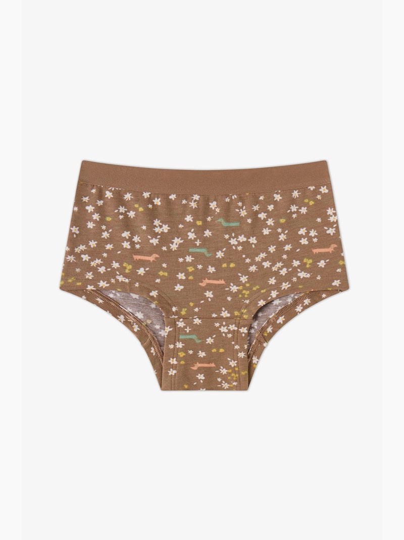 Cueca hipster infantil glow com estampado de cão penti Castanho - Kiabi