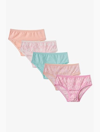 Cueca menina princess print floral em algodão penti
