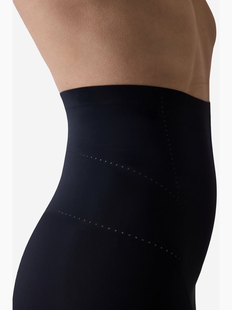 Cueca modeladora cintura alta leve invisível penti Preto - Kiabi
