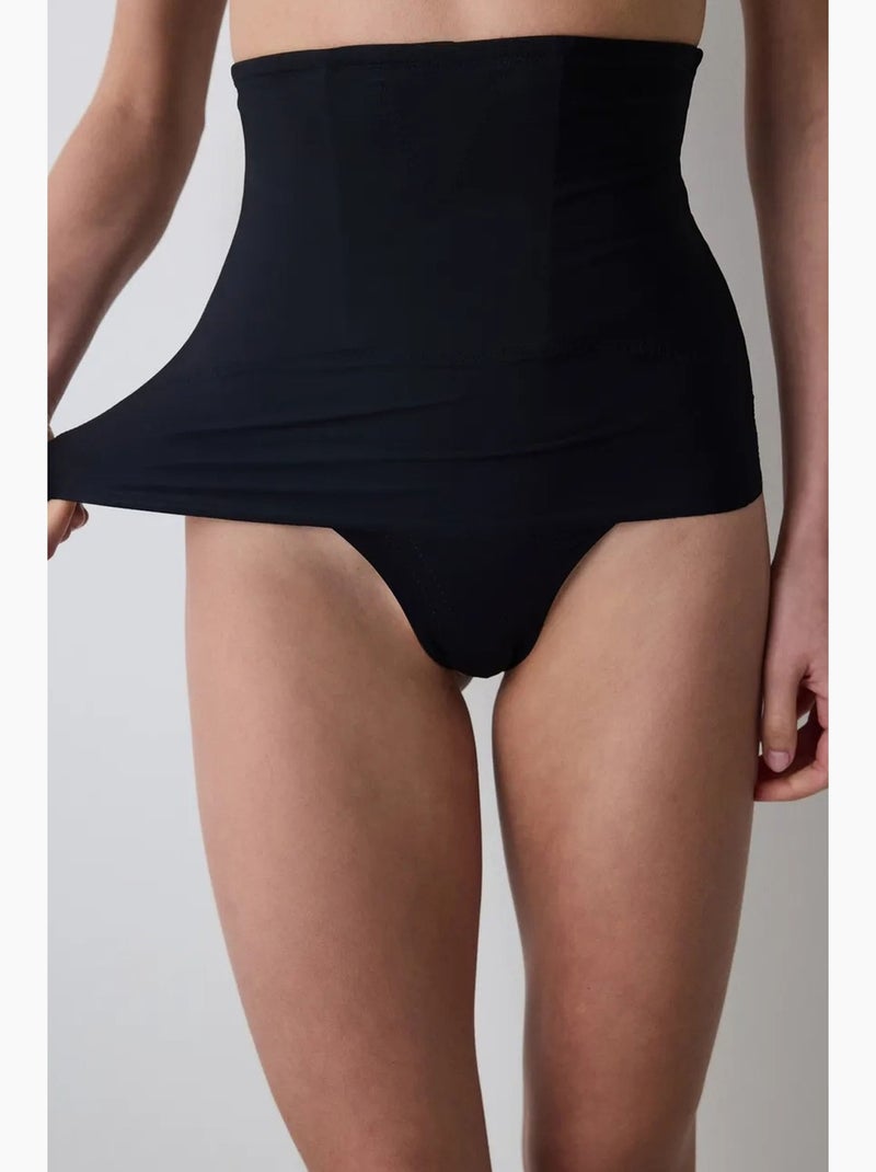 Cueca modeladora cintura alta penti Preto - Kiabi
