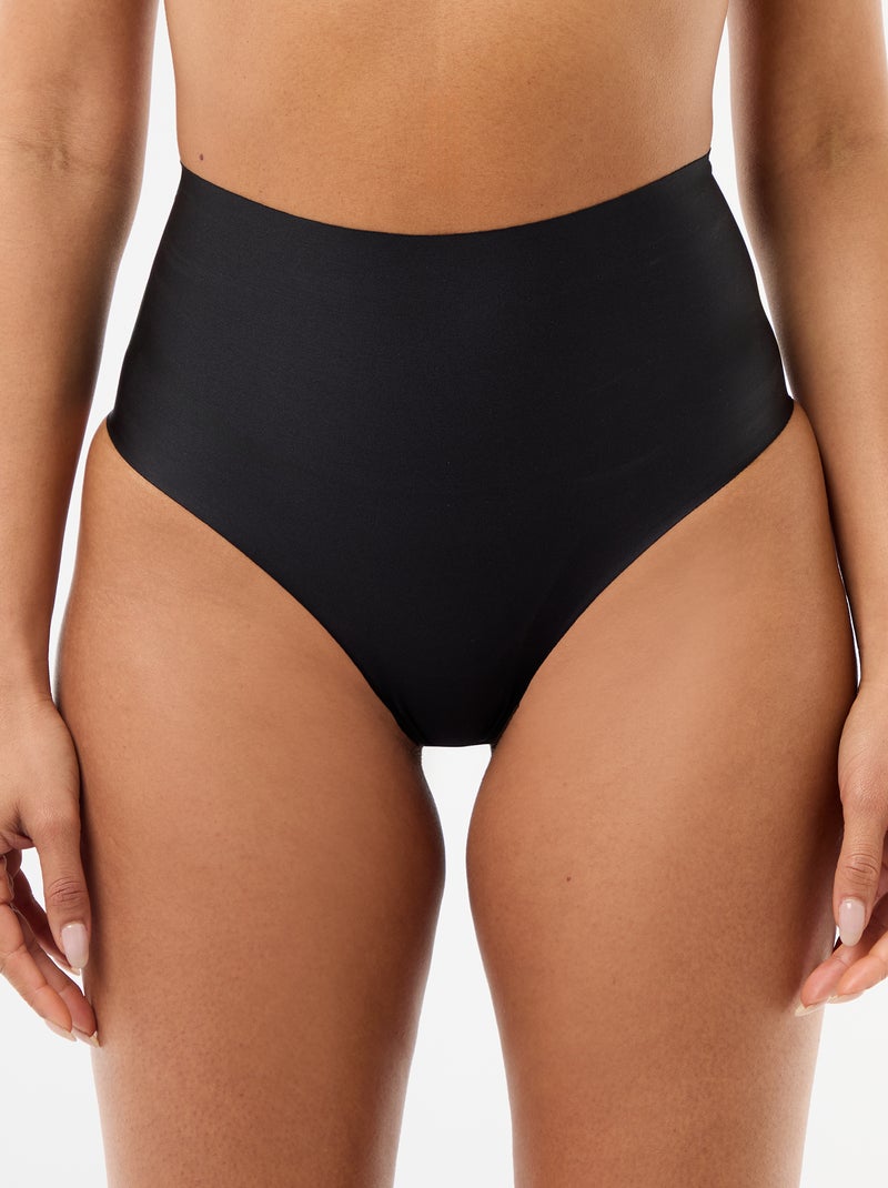 Cueca modeladora de cintura alta Preto - Kiabi