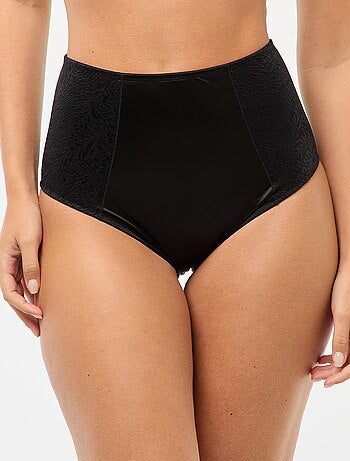 Cueca modeladora microfibra e renda