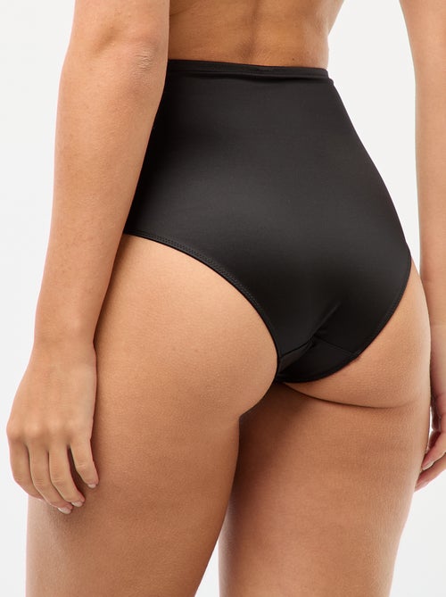 Cueca modeladora microfibra e renda - Kiabi