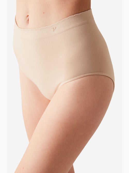 Cueca slip básica de cintura alta penti - Kiabi Cueca slip básica de cintura alta penti - Kiabi