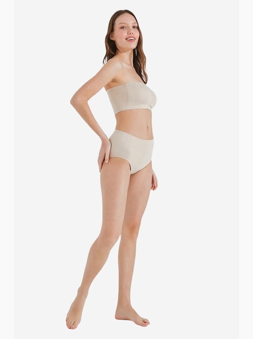 Cueca slip básica de cintura alta penti - Kiabi Cueca slip básica de cintura alta penti - Kiabi