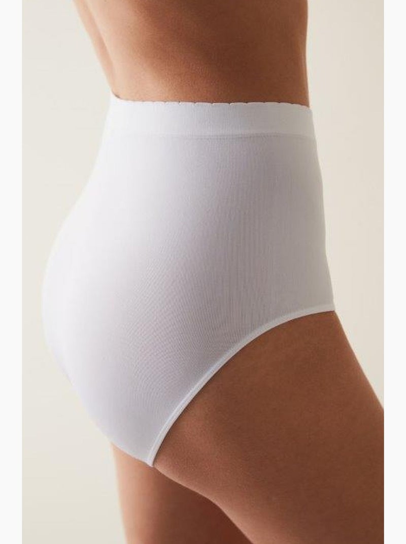 Cueca slip básica de cintura alta penti Branco - Kiabi