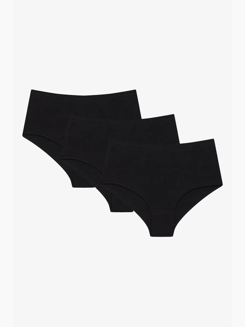 Cueca slip de cintura alta 3 unidades penti - Kiabi Cueca slip de cintura alta 3 unidades penti - Kiabi