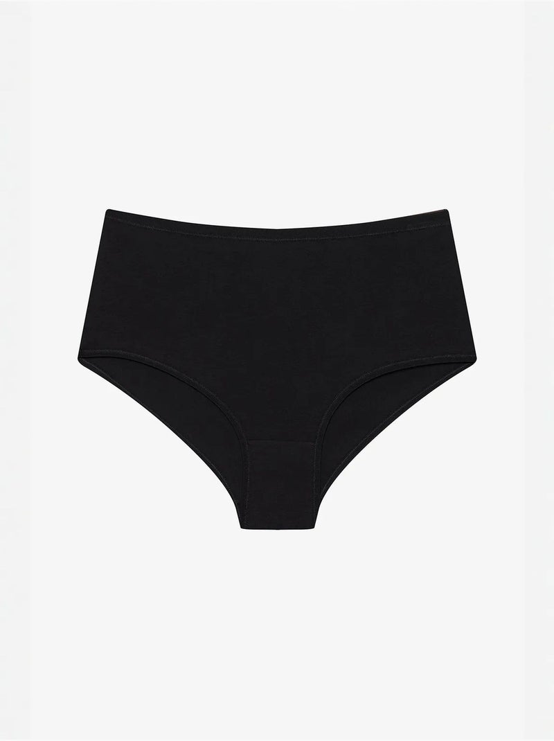 Cueca slip de cintura alta 3 unidades penti Preto - Kiabi