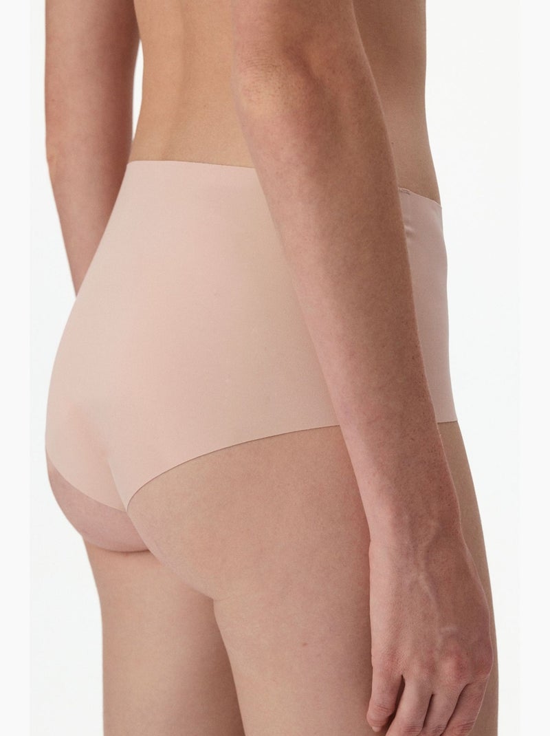Cueca slip de cintura subida cortada a laser penti Bege-argila - Kiabi