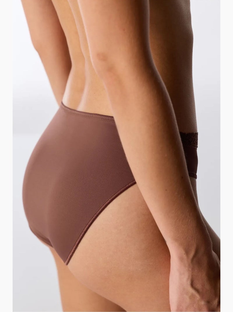 Cueca slip feminina penti Castanho-chocolate - Kiabi