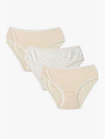 Cueca slip menina com estampado floral miúdo penti