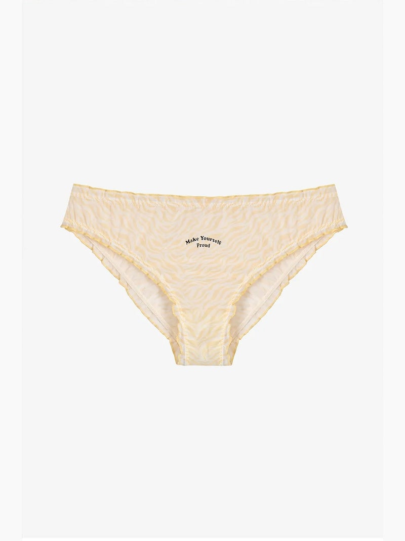 Cueca slip pastel confident com estampa de zebra penti Creme - Kiabi