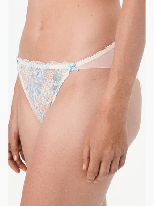 Cueca slip rendada estampada penti - Kiabi Cueca slip rendada estampada penti - Kiabi
