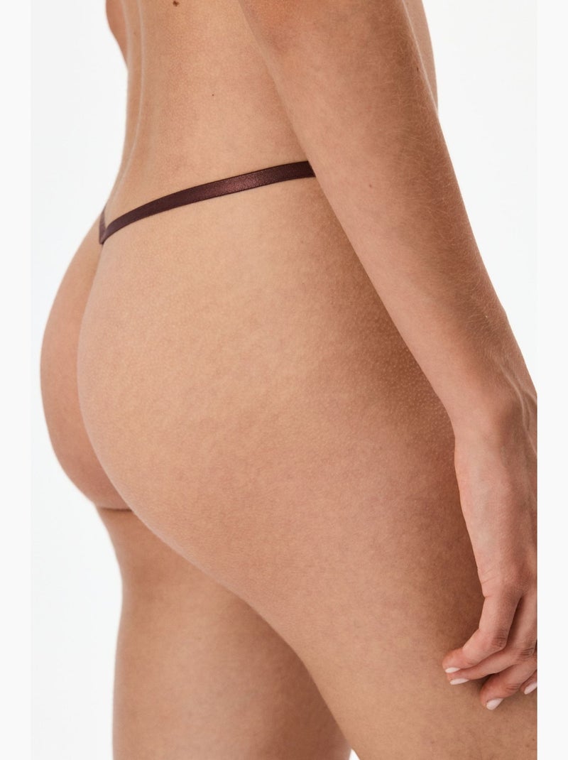 Cueca string com alças mulher penti Vermelho bordô - Kiabi