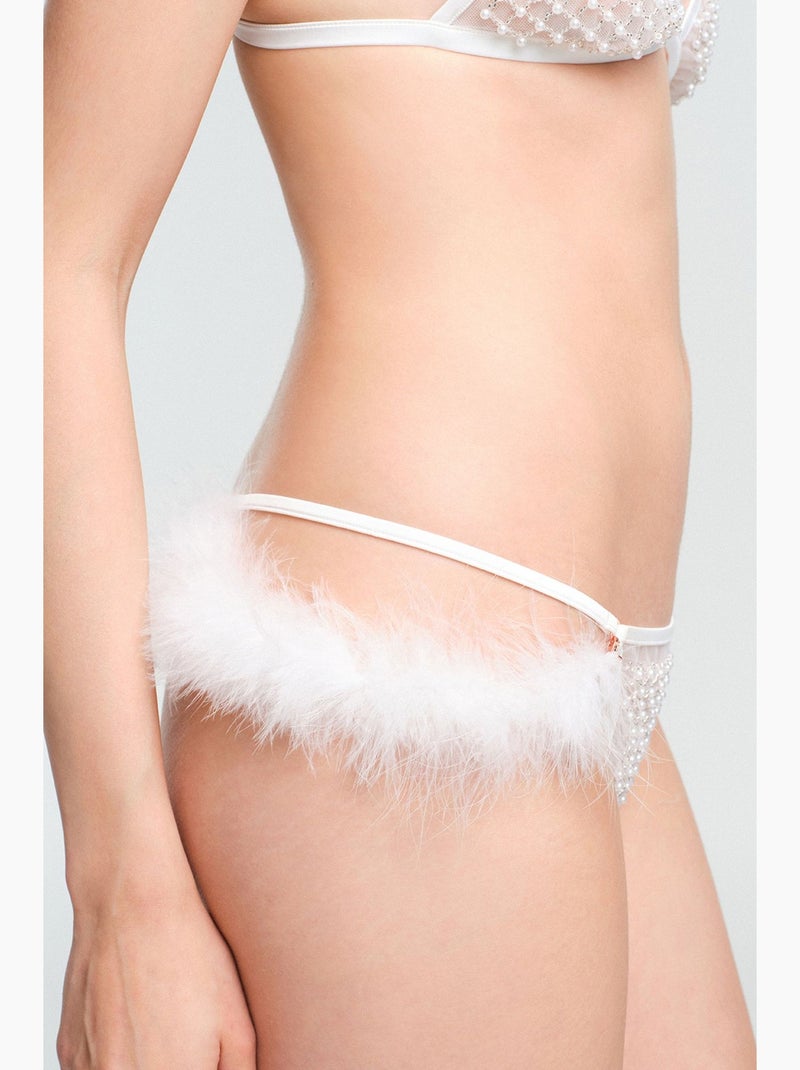 Cueca string pelia partida penti Branco - Kiabi