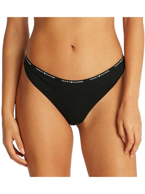 Cueca String Preta Tommy Hilfiger para Mulher UW0UW05741 - Kiabi Cueca String Preta Tommy Hilfiger para Mulher UW0UW05741 - Kiabi