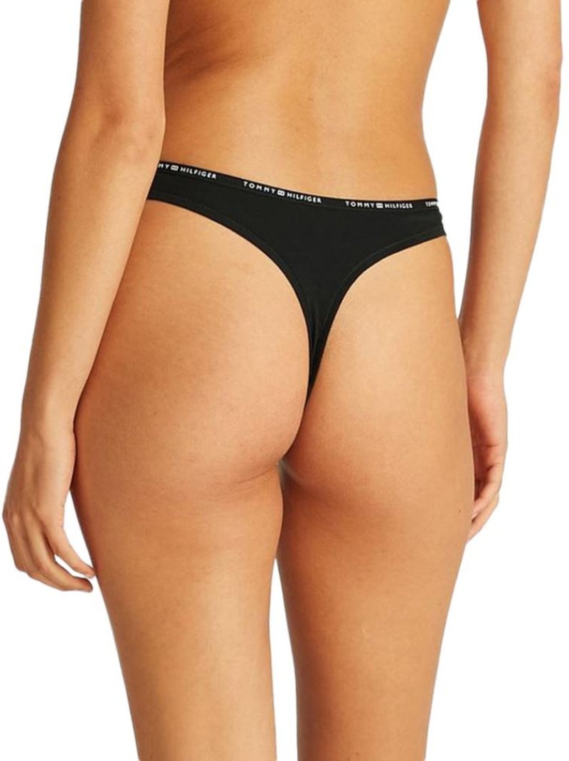 Cueca String Preta Tommy Hilfiger para Mulher UW0UW05741 Preto - Kiabi
