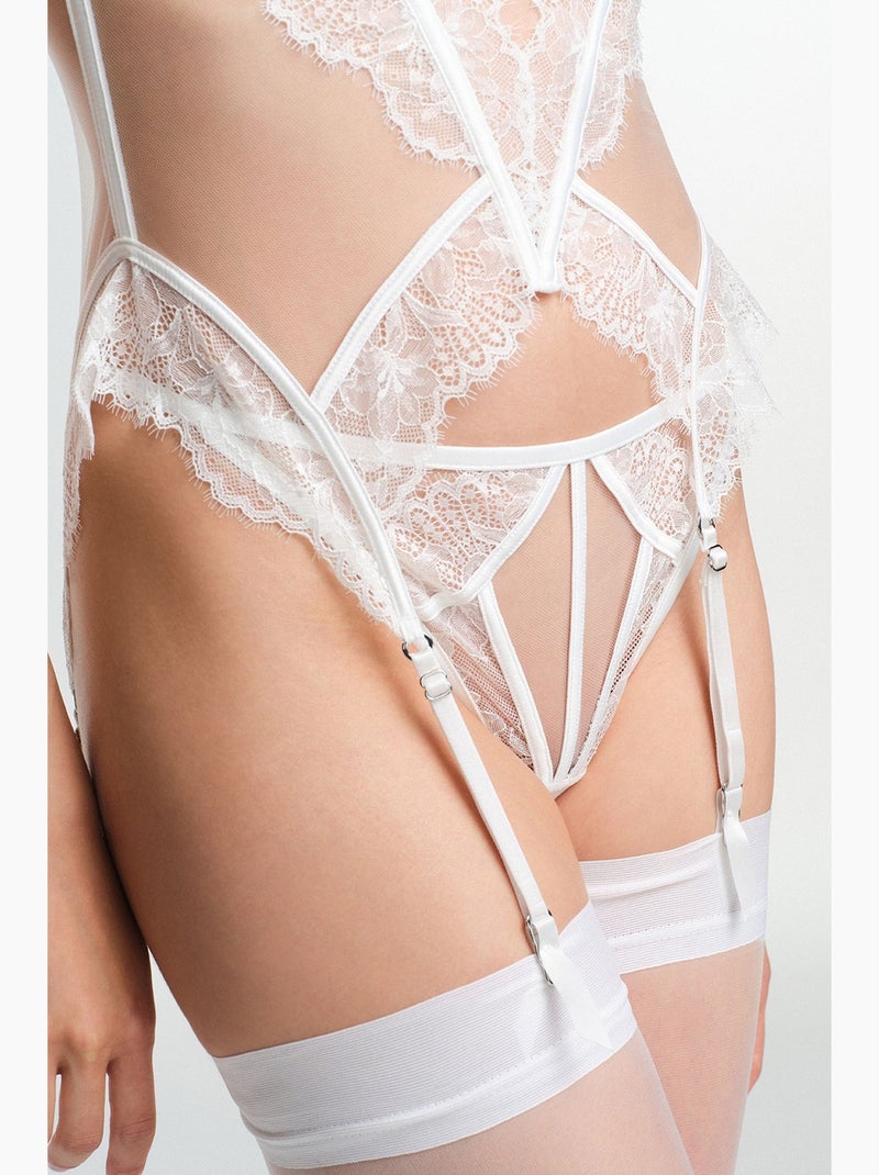 Cueca tanga lilya penti Branco - Kiabi