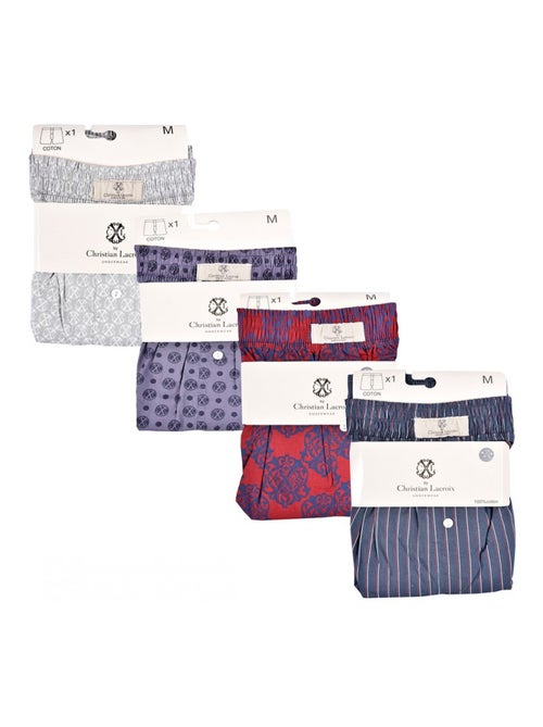 Cuecas Boxer Compridas CXL By LACROIX X4 - Pack de 4 - Kiabi Cuecas Boxer Compridas CXL By LACROIX X4 - Pack de 4 - Kiabi