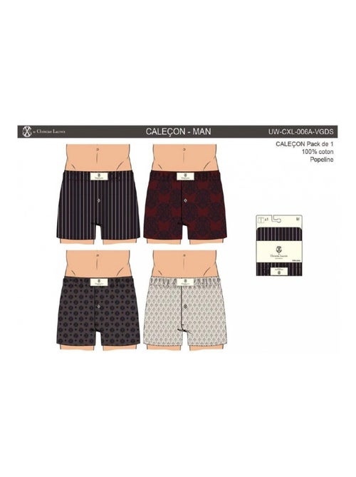 Cuecas Boxer Compridas CXL By LACROIX X4 - Pack de 4 - Kiabi Cuecas Boxer Compridas CXL By LACROIX X4 - Pack de 4 - Kiabi