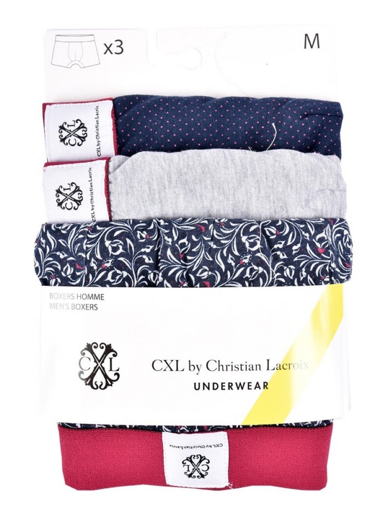Cuecas boxer CXL By LACROIX - Pack de 3 Cinza azul-marinho - Kiabi