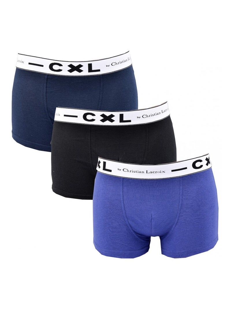 Cuecas boxer CXL By LACROIX - Pack de 3 Preto Azul-marinho Azul - Kiabi