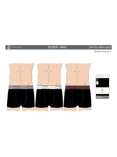 Cuecas boxer CXL By LACROIX - Pack de 3 - Kiabi Cuecas boxer CXL By LACROIX - Pack de 3 - Kiabi