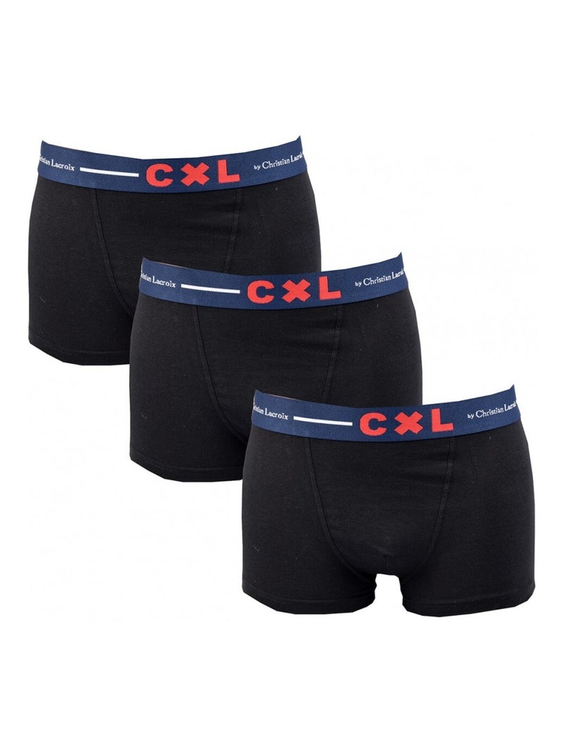 Cuecas boxer CXL By LACROIX - Pack de 3 Preto Vermelho Azul - Kiabi