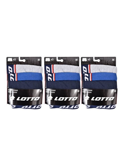 Cuecas Boxer Homem LOTTO - Pack de 9 - Kiabi Cuecas Boxer Homem LOTTO - Pack de 9 - Kiabi