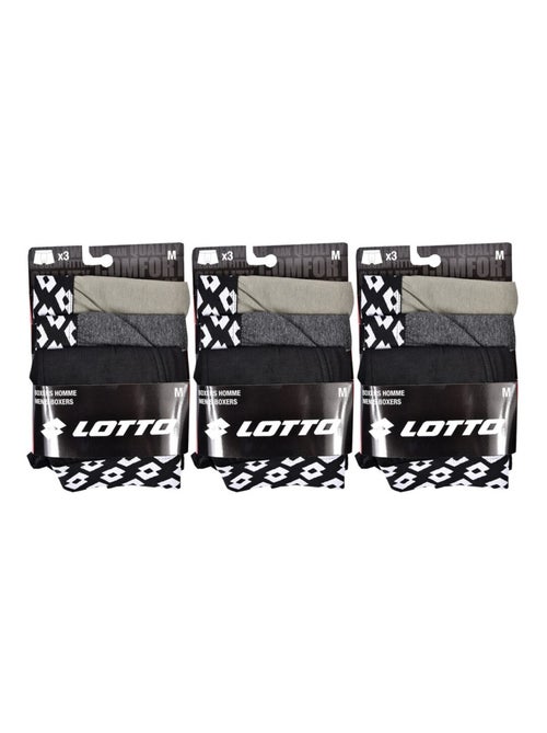 Cuecas Boxer Homem LOTTO - Pack de 9 - Kiabi Cuecas Boxer Homem LOTTO - Pack de 9 - Kiabi
