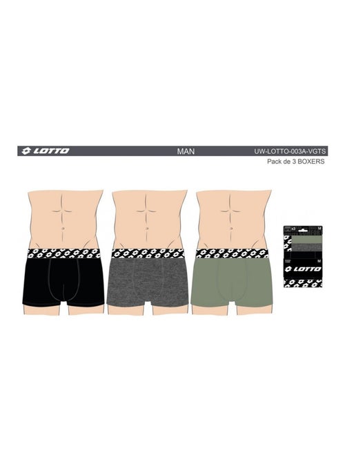 Cuecas Boxer Homem LOTTO - Pack de 9 - Kiabi Cuecas Boxer Homem LOTTO - Pack de 9 - Kiabi