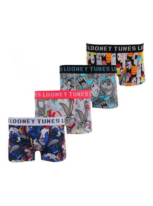 Cuecas boxer Looney Tunes rapaz pack de 4 - Kiabi Cuecas boxer Looney Tunes rapaz pack de 4 - Kiabi
