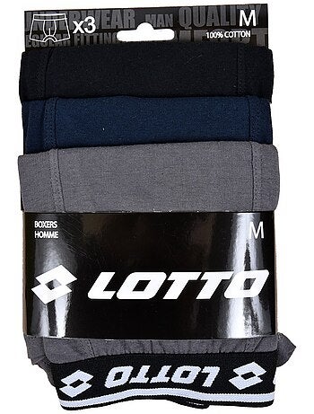 Cuecas boxer LOTTO Homem Algodão 100% - Pack de 9