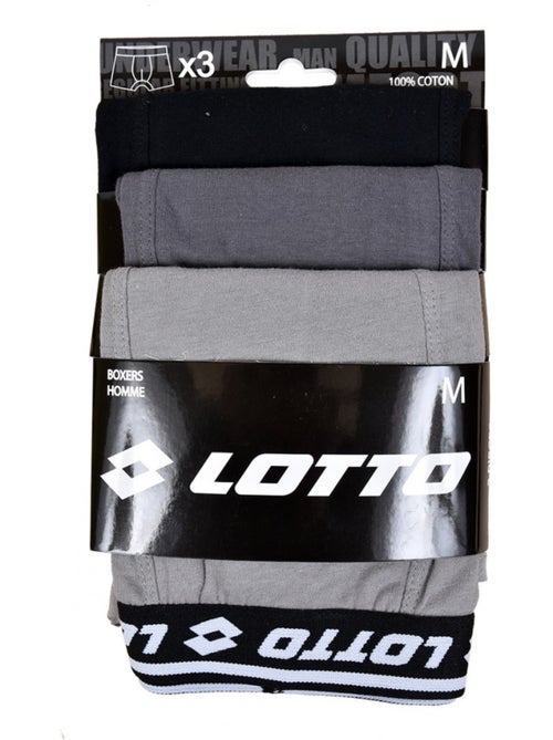 Cuecas boxer lotto para homem 100% algodão - pack de 3 - Kiabi Cuecas boxer lotto para homem 100% algodão - pack de 3 - Kiabi