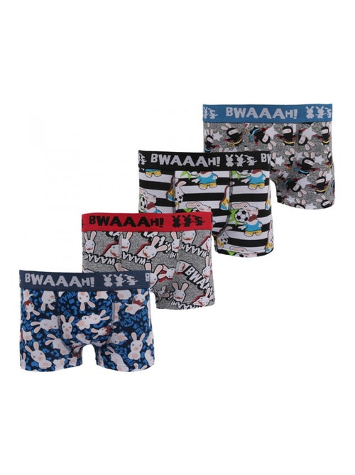 Cuecas boxer Rayman Raving Rabbids rapaz pack de 4 - Kiabi Cuecas boxer Rayman Raving Rabbids rapaz pack de 4 - Kiabi