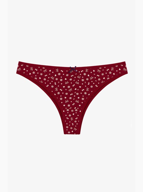 Cuecas brasileiras com estampado de laço snow cute 3 un. Penti - Kiabi