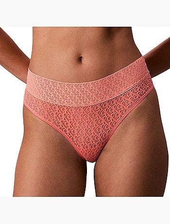 Cuecas Calvin Klein Jeans Brazilian Rosa Coral para Mulher