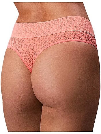 Cuecas Calvin Klein Jeans Brazilian Rosa Coral para Mulher